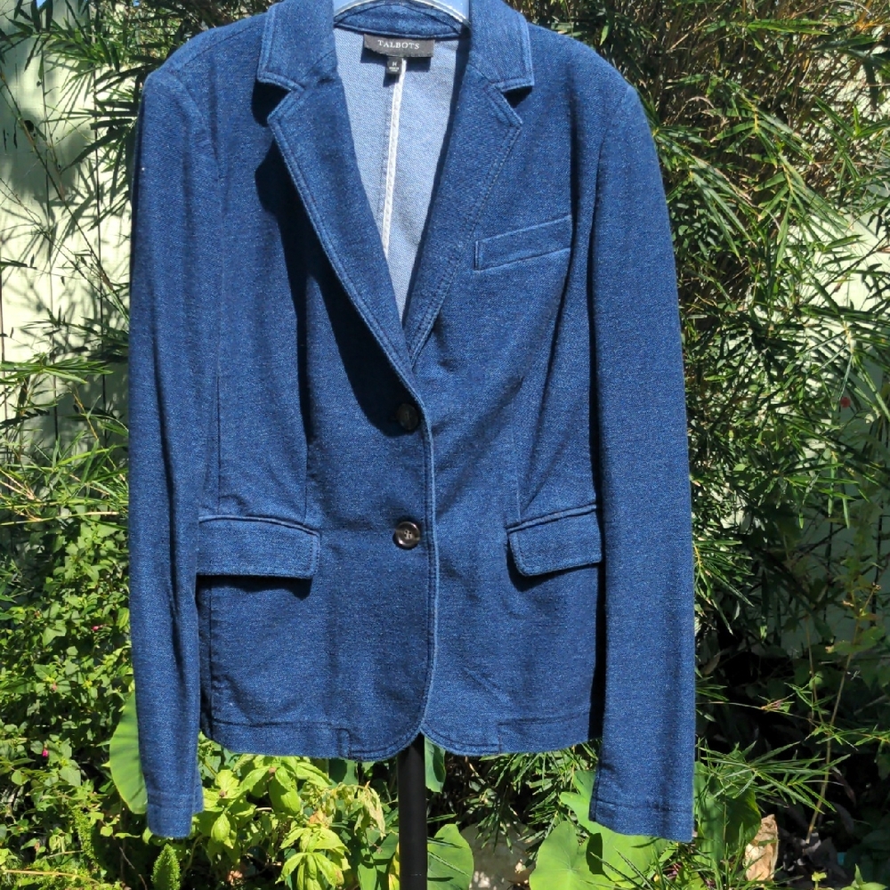 Talbots Blue Denim Jacket, Medium - image 1